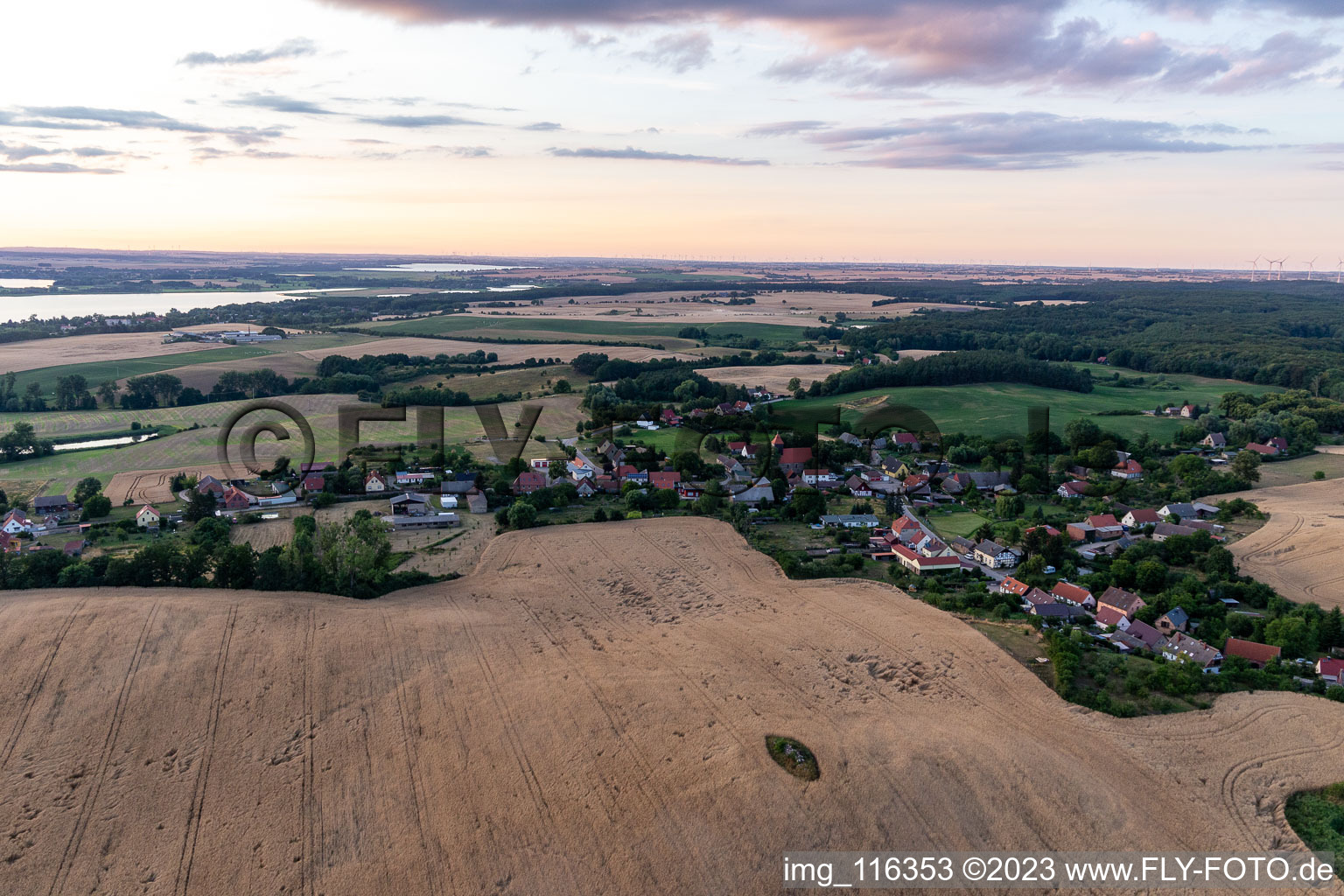 Image drone de Oberuckersee dans le département Brandebourg, Allemagne