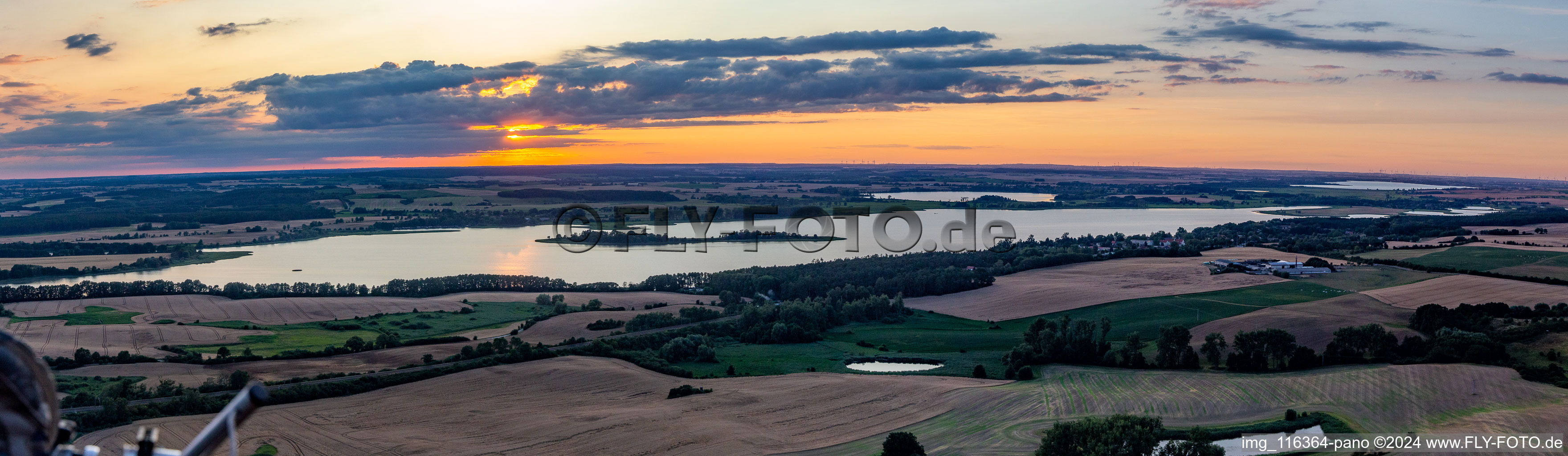 Vue aérienne de Panorama à Oberuckersee dans le département Brandebourg, Allemagne