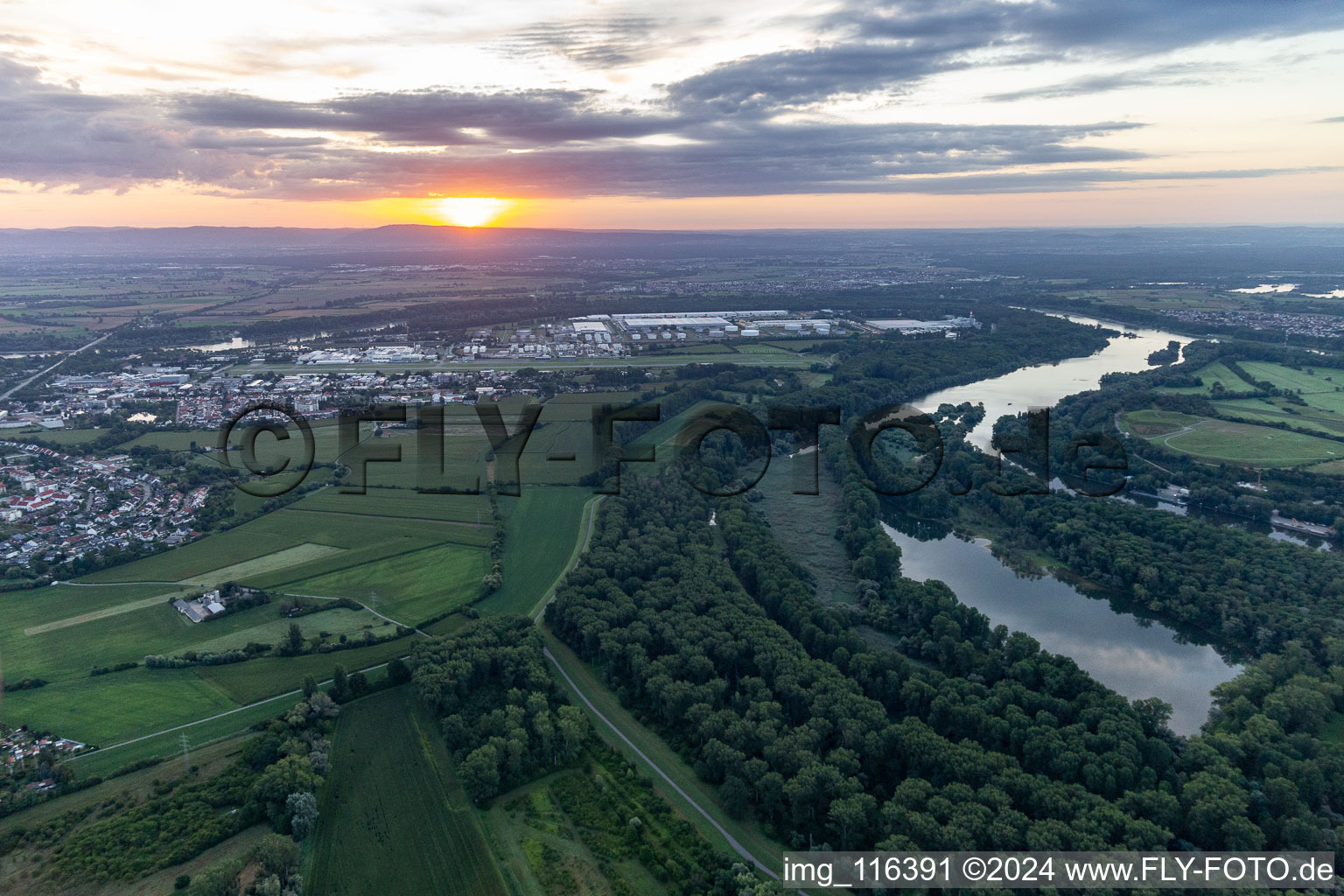 Vue aérienne de Speyer dans le département Rhénanie-Palatinat, Allemagne