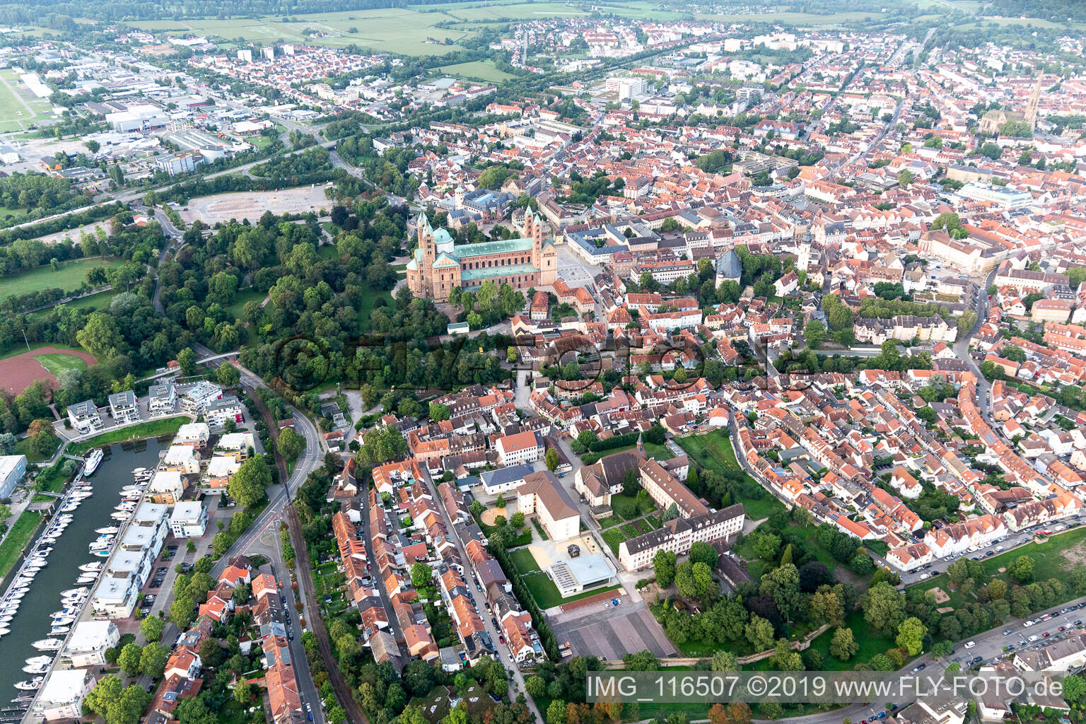 Speyer dans le département Rhénanie-Palatinat, Allemagne d'en haut