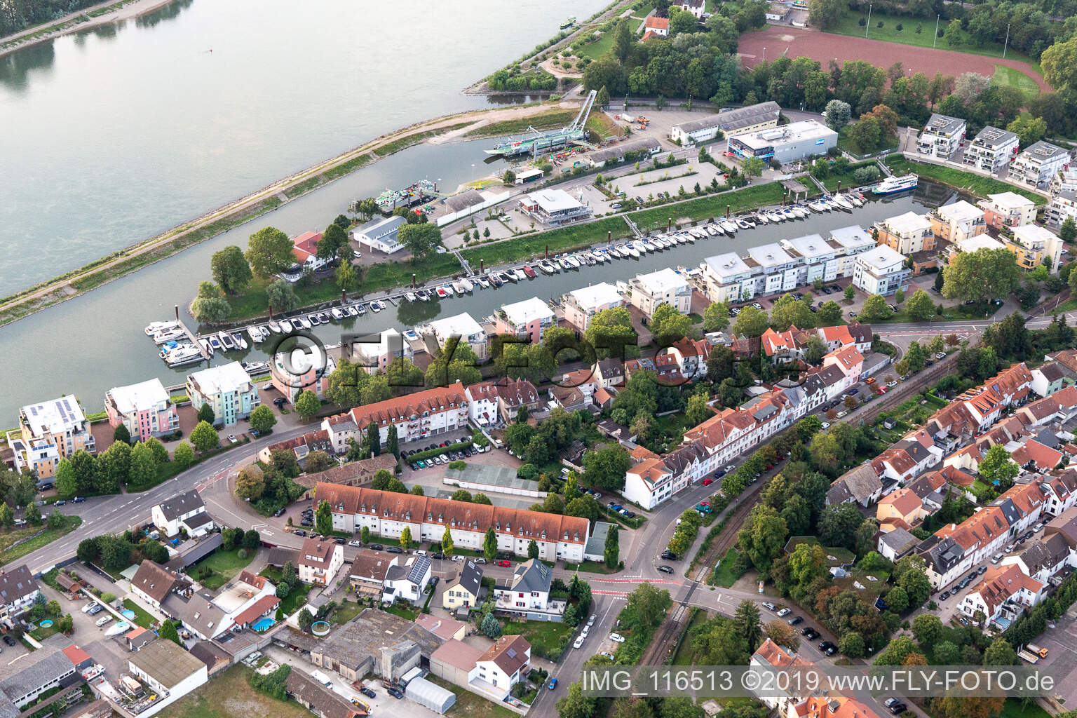 Photographie aérienne de Marina à Speyer dans le département Rhénanie-Palatinat, Allemagne