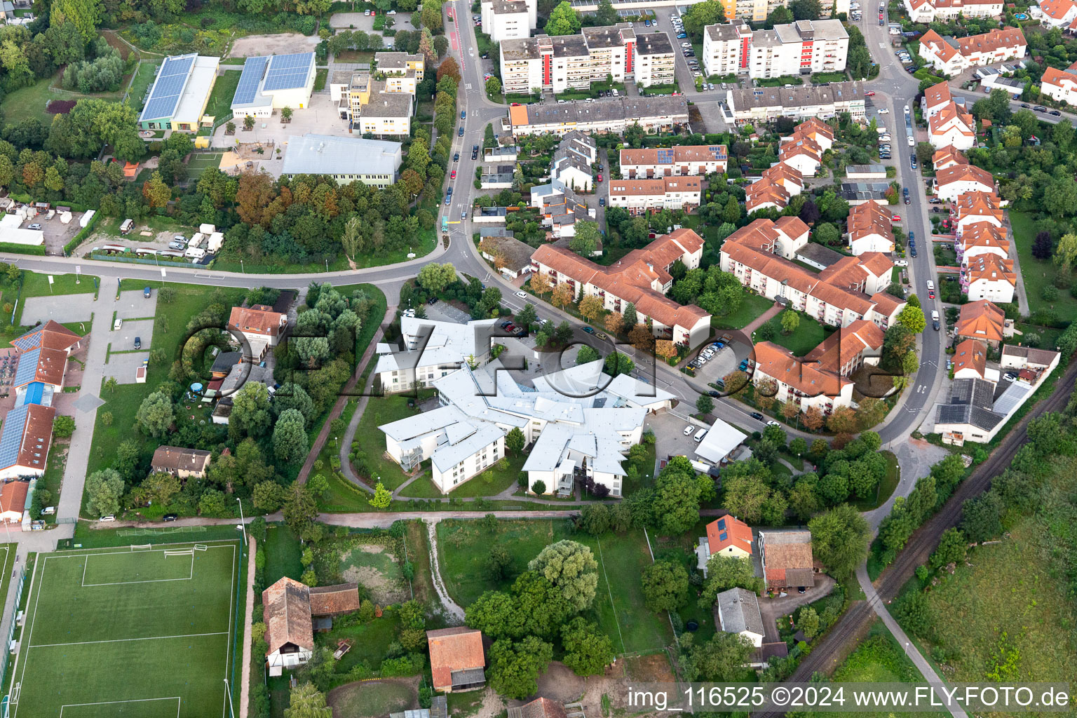 Vue d'oiseau de Speyer dans le département Rhénanie-Palatinat, Allemagne