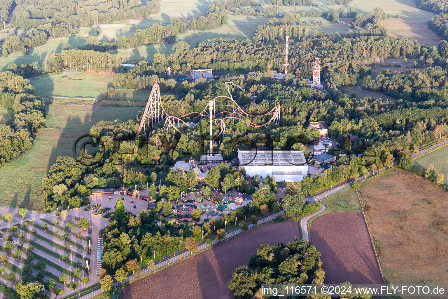 Parc de vacances à Haßloch dans le département Rhénanie-Palatinat, Allemagne d'en haut