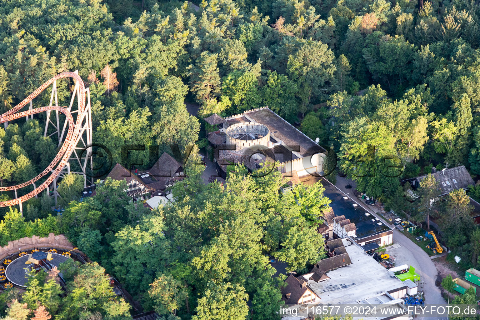 Vue d'oiseau de Parc de vacances à Haßloch dans le département Rhénanie-Palatinat, Allemagne