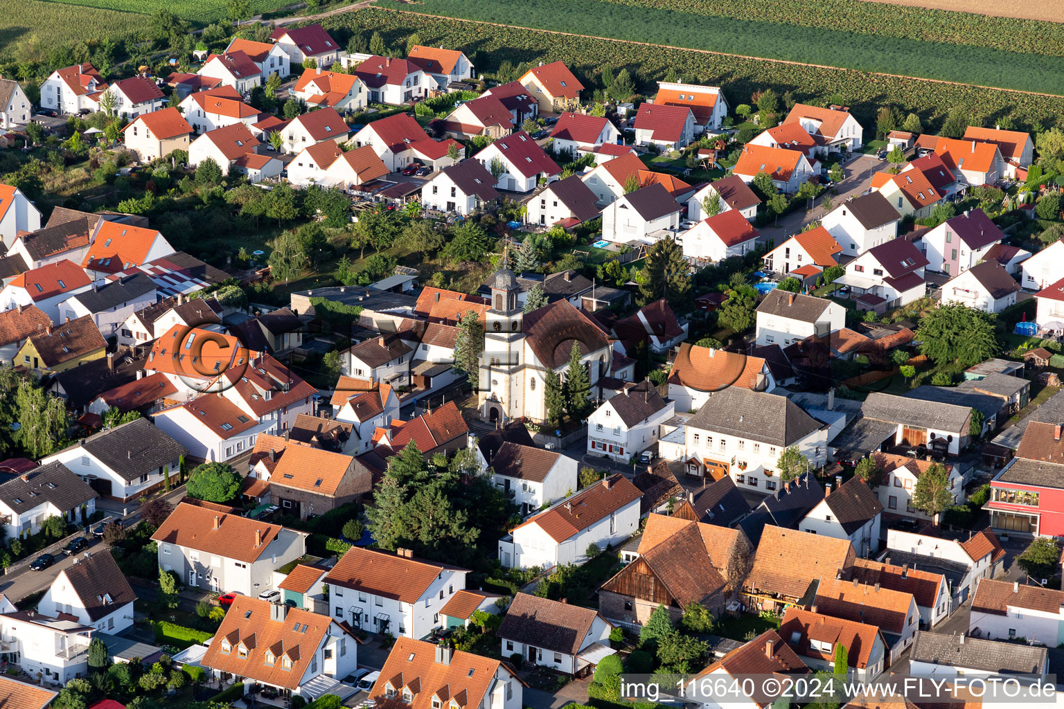 Quartier Mörlheim in Landau in der Pfalz dans le département Rhénanie-Palatinat, Allemagne depuis l'avion