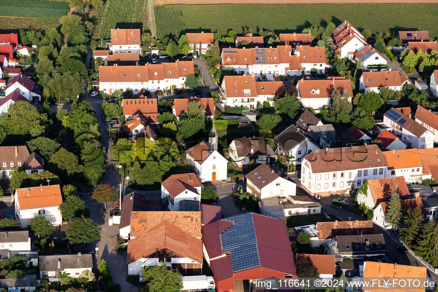 Quartier Mörlheim in Landau in der Pfalz dans le département Rhénanie-Palatinat, Allemagne vue d'en haut