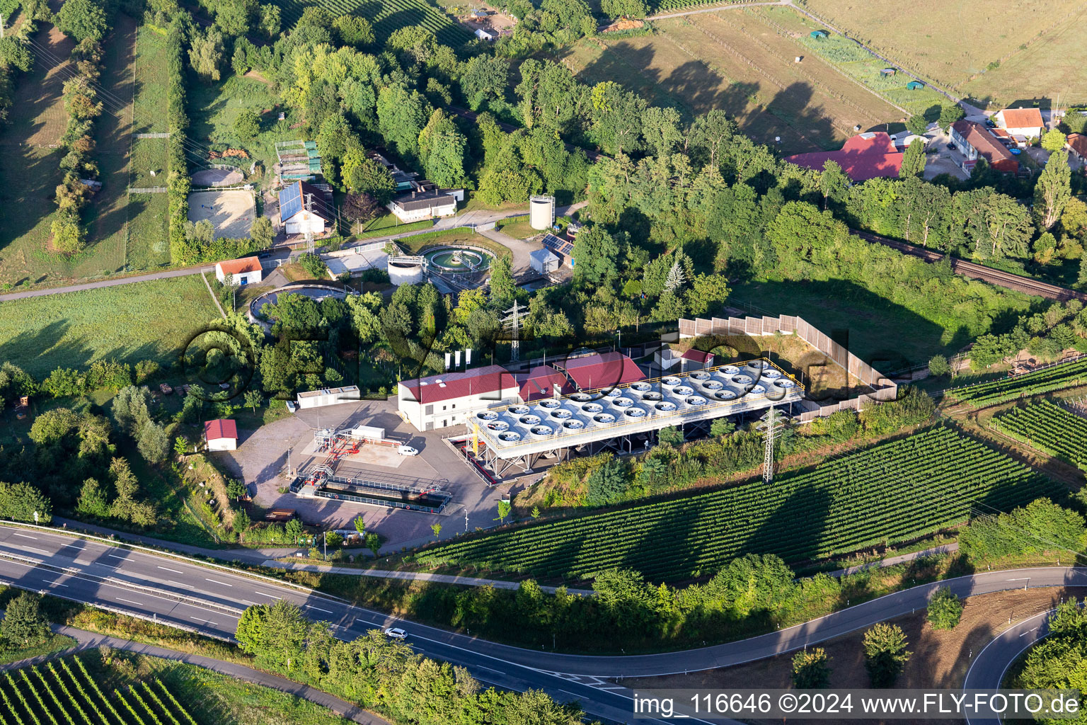 Vue aérienne de Centrale géothermique à Insheim dans le département Rhénanie-Palatinat, Allemagne