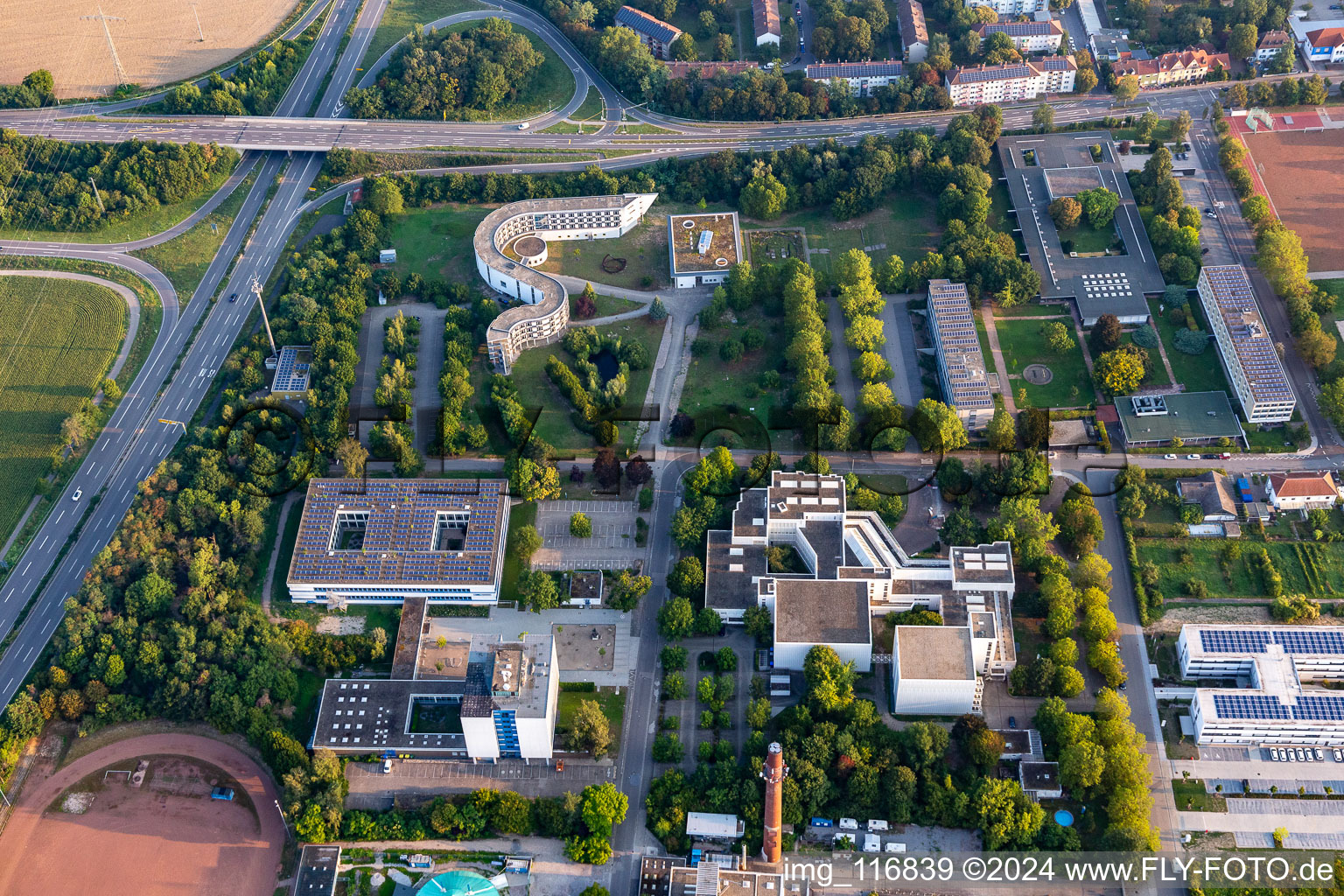 Vue aérienne de Speyer dans le département Rhénanie-Palatinat, Allemagne