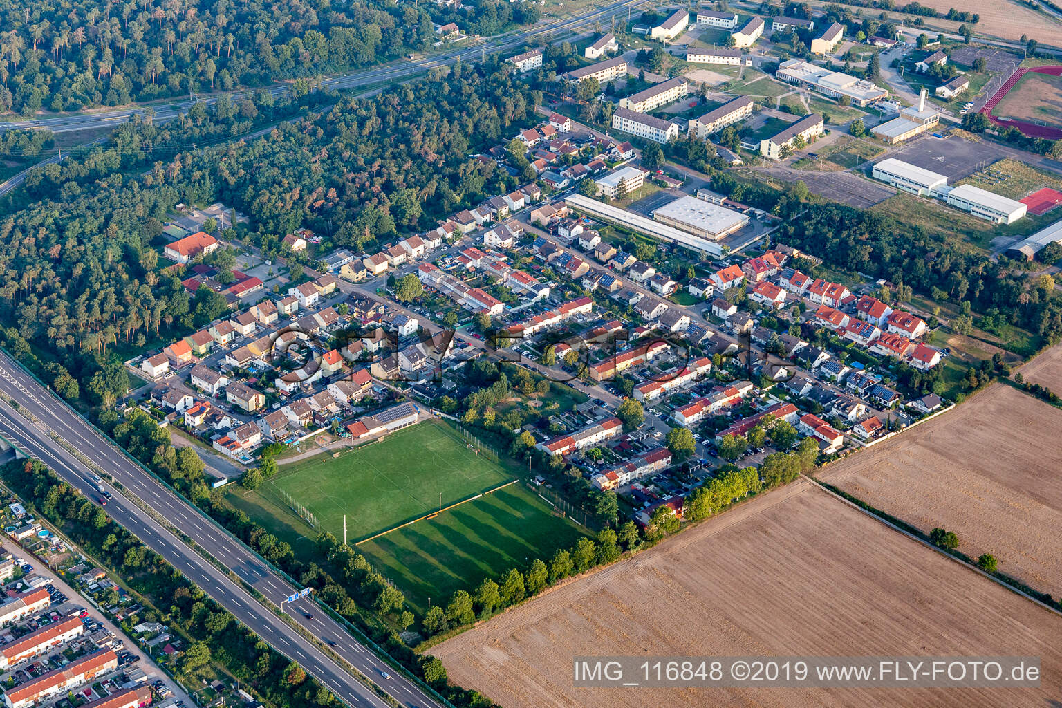 Vue aérienne de ASV à Speyer dans le département Rhénanie-Palatinat, Allemagne