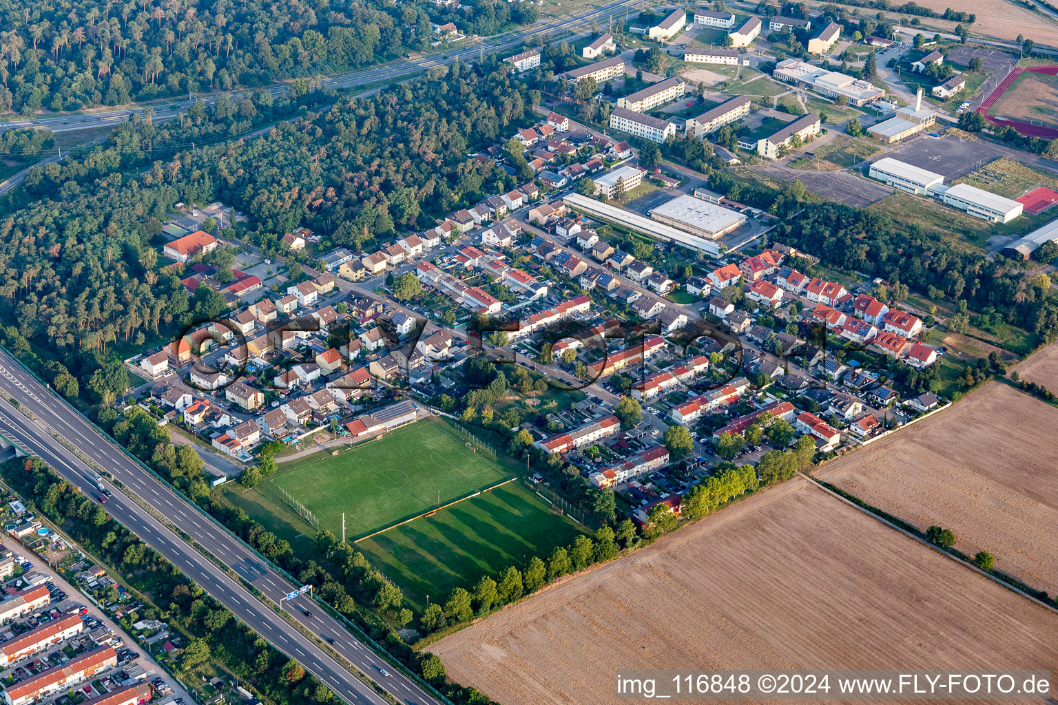 Vue aérienne de ASV à Speyer dans le département Rhénanie-Palatinat, Allemagne