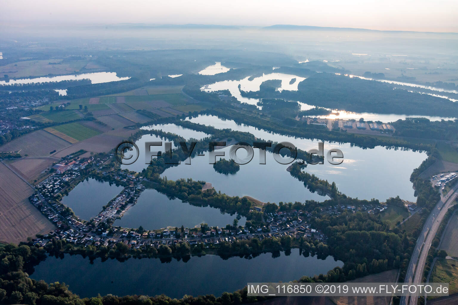 Vue aérienne de Binsfeld à Speyer dans le département Rhénanie-Palatinat, Allemagne