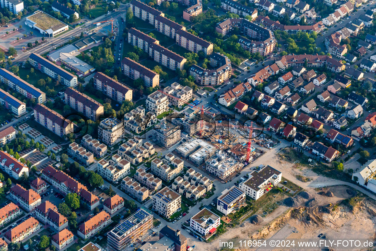 Photographie aérienne de Quartier Neckarstadt-Ost in Mannheim dans le département Bade-Wurtemberg, Allemagne