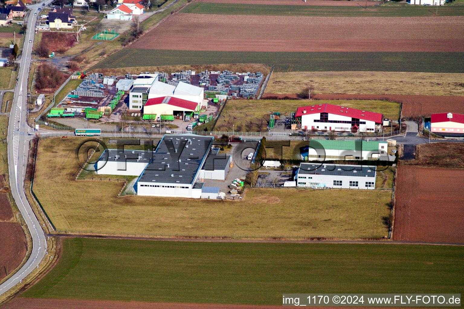 Scheibenhardt à Scheibenhard dans le département Bas Rhin, France vue d'en haut