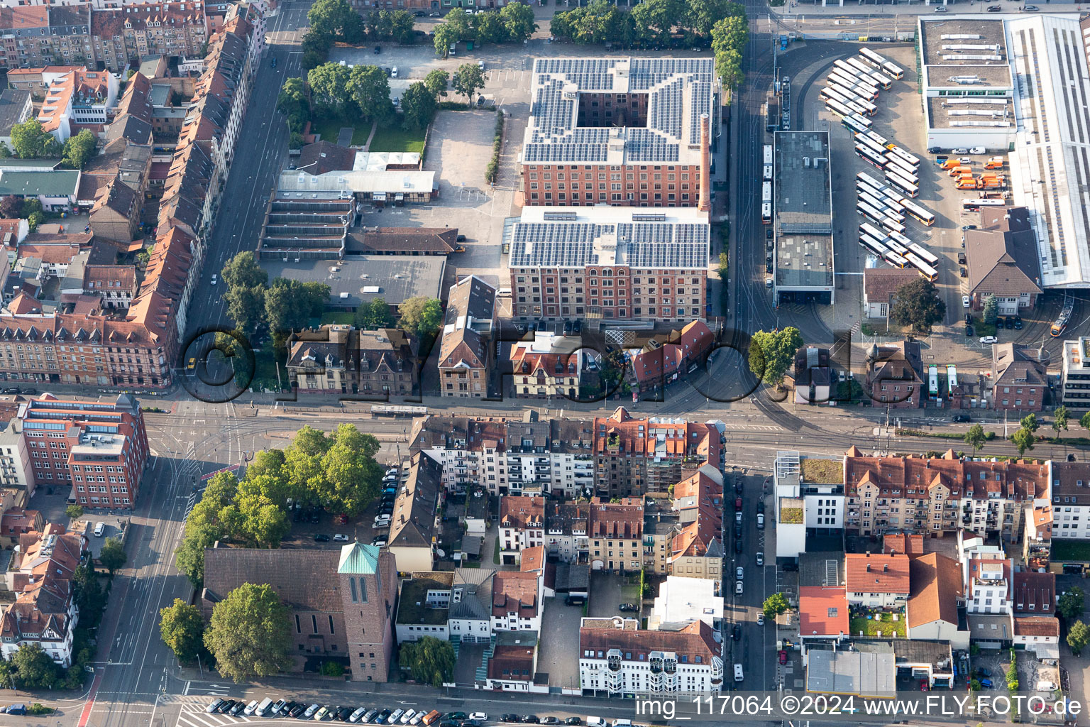 Vue aérienne de SAP AppHaus Heidelberg à le quartier Bergheim in Heidelberg dans le département Bade-Wurtemberg, Allemagne