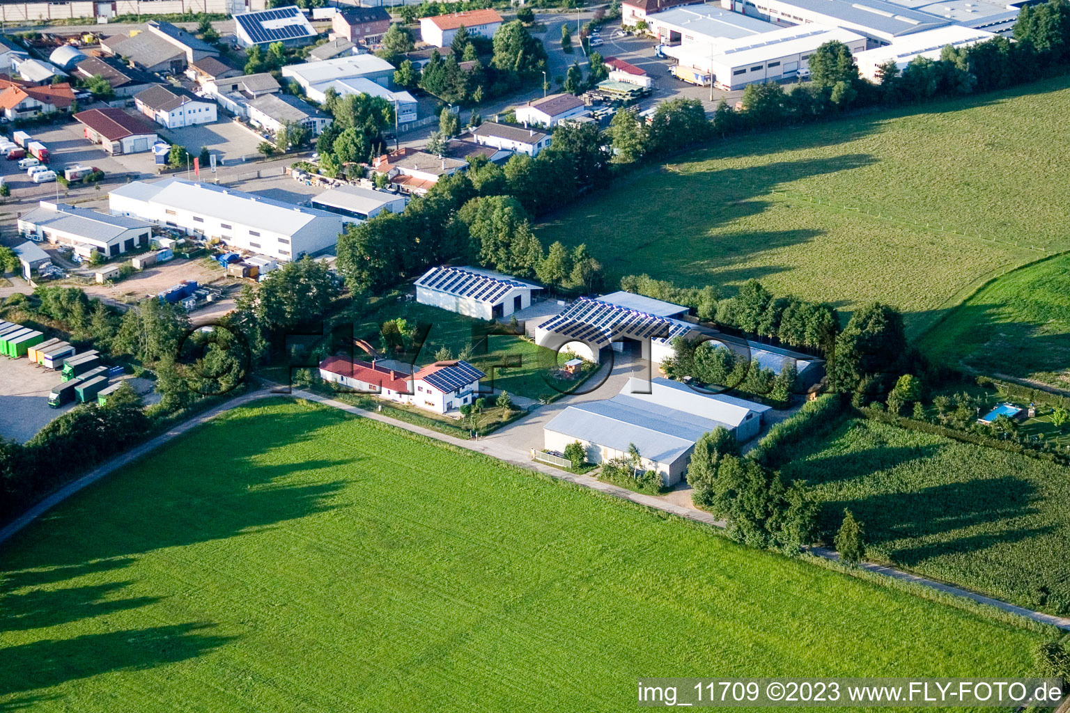 Quartier Minderslachen in Kandel dans le département Rhénanie-Palatinat, Allemagne vue d'en haut