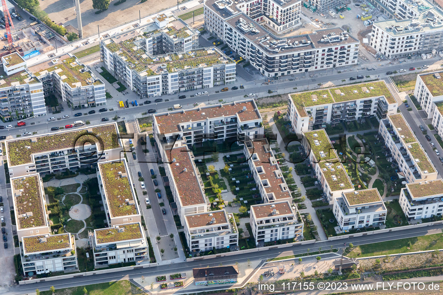 Photographie aérienne de Quartier Bahnstadt in Heidelberg dans le département Bade-Wurtemberg, Allemagne