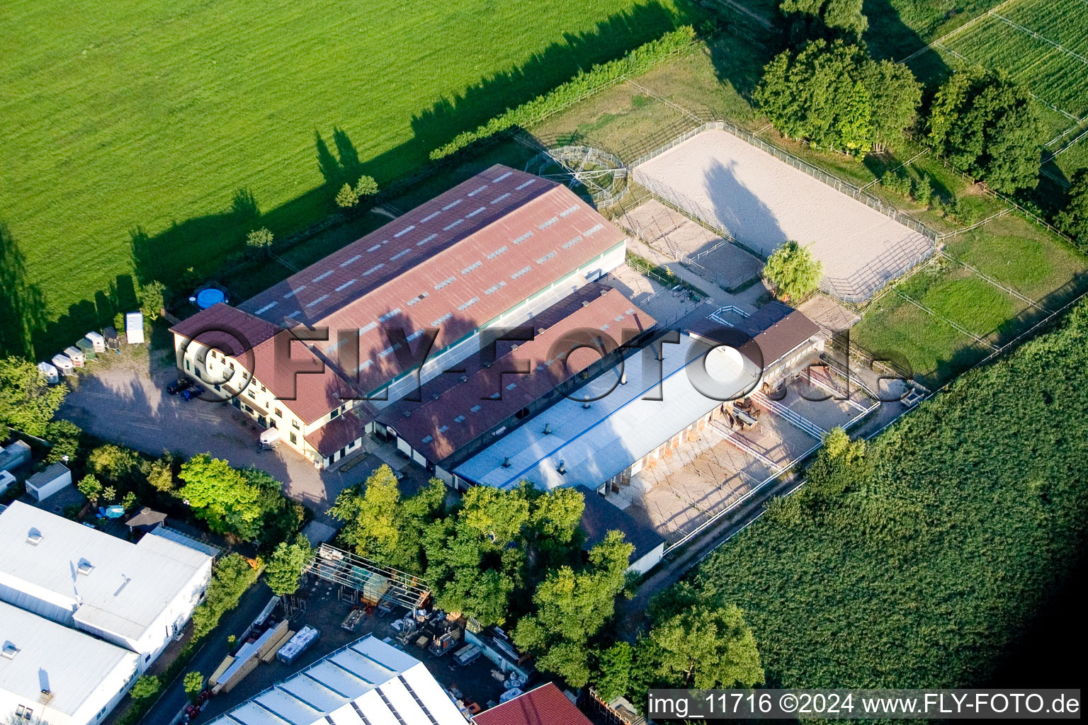 Photographie aérienne de Ferme équestre à le quartier Minderslachen in Kandel dans le département Rhénanie-Palatinat, Allemagne