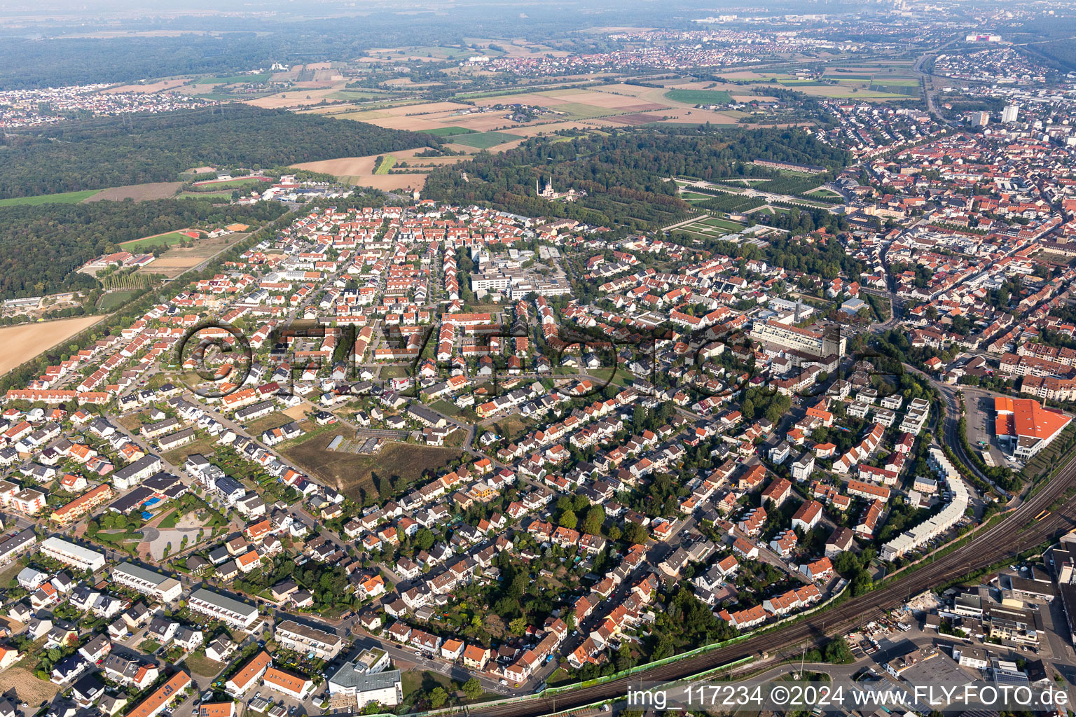 Schwetzingen dans le département Bade-Wurtemberg, Allemagne hors des airs