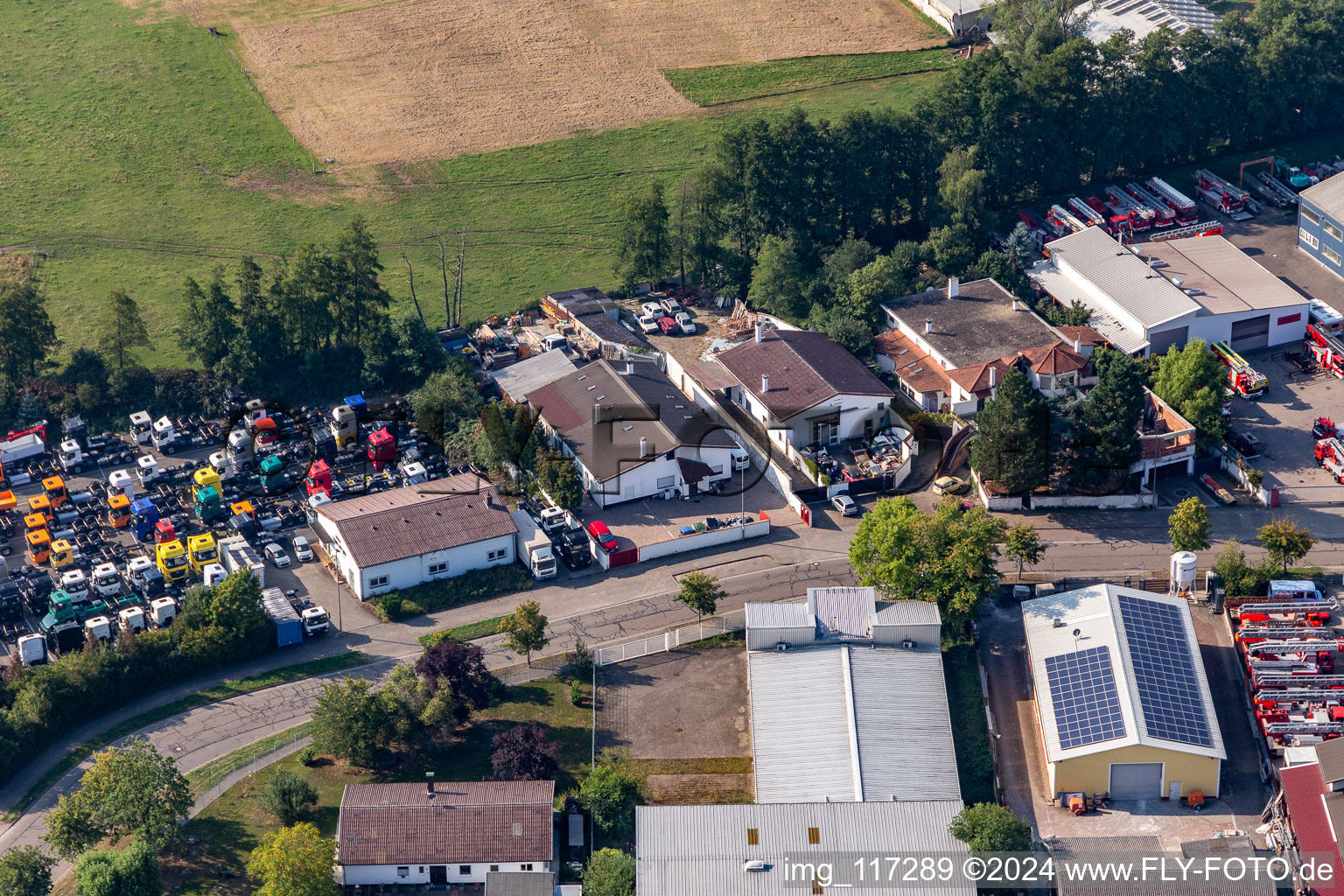 Photographie aérienne de Zone industrielle de Horst à le quartier Minderslachen in Kandel dans le département Rhénanie-Palatinat, Allemagne