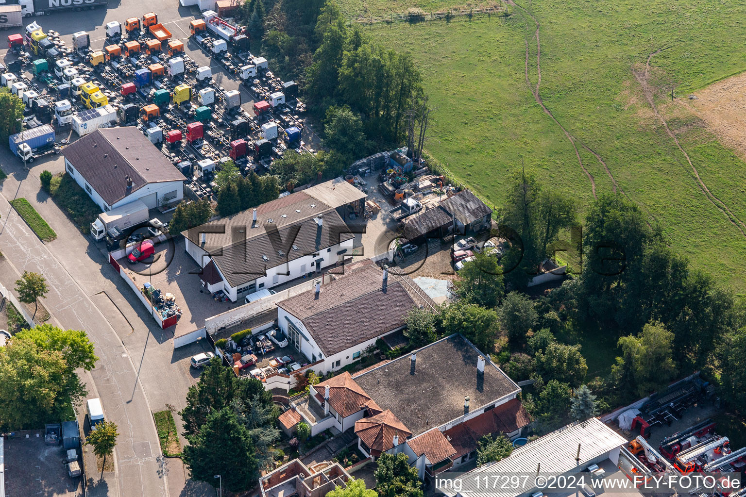 Enregistrement par drone de Zone industrielle de Horst à le quartier Minderslachen in Kandel dans le département Rhénanie-Palatinat, Allemagne