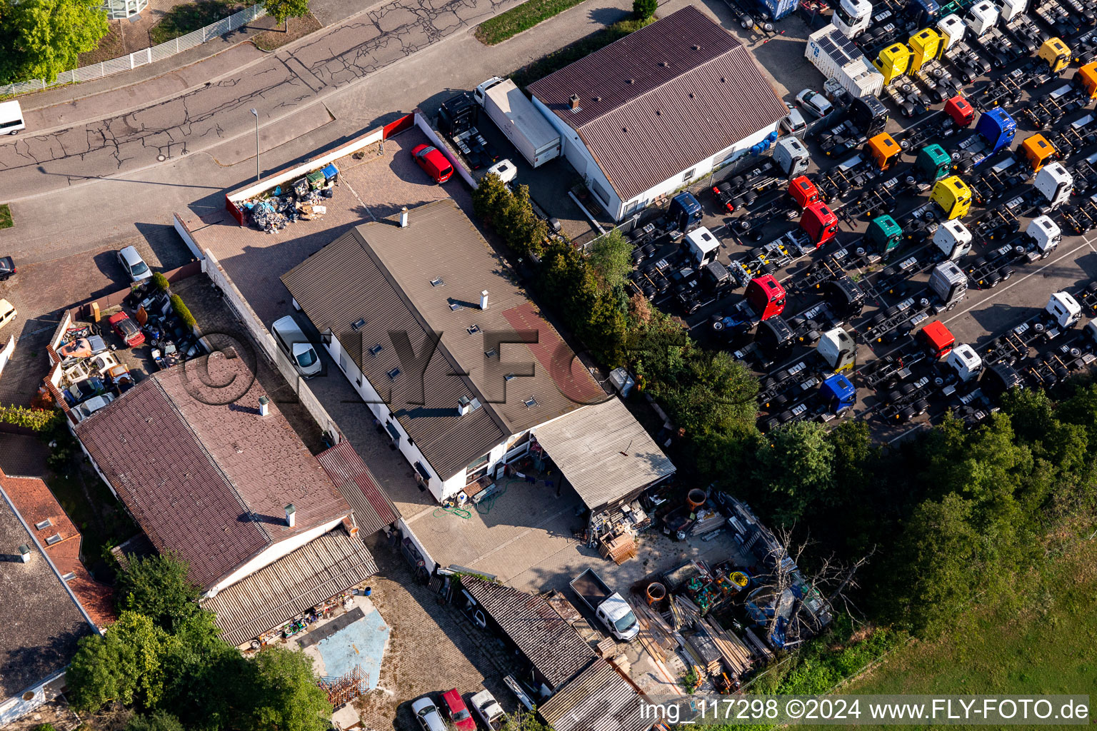 Image drone de Zone industrielle de Horst à le quartier Minderslachen in Kandel dans le département Rhénanie-Palatinat, Allemagne