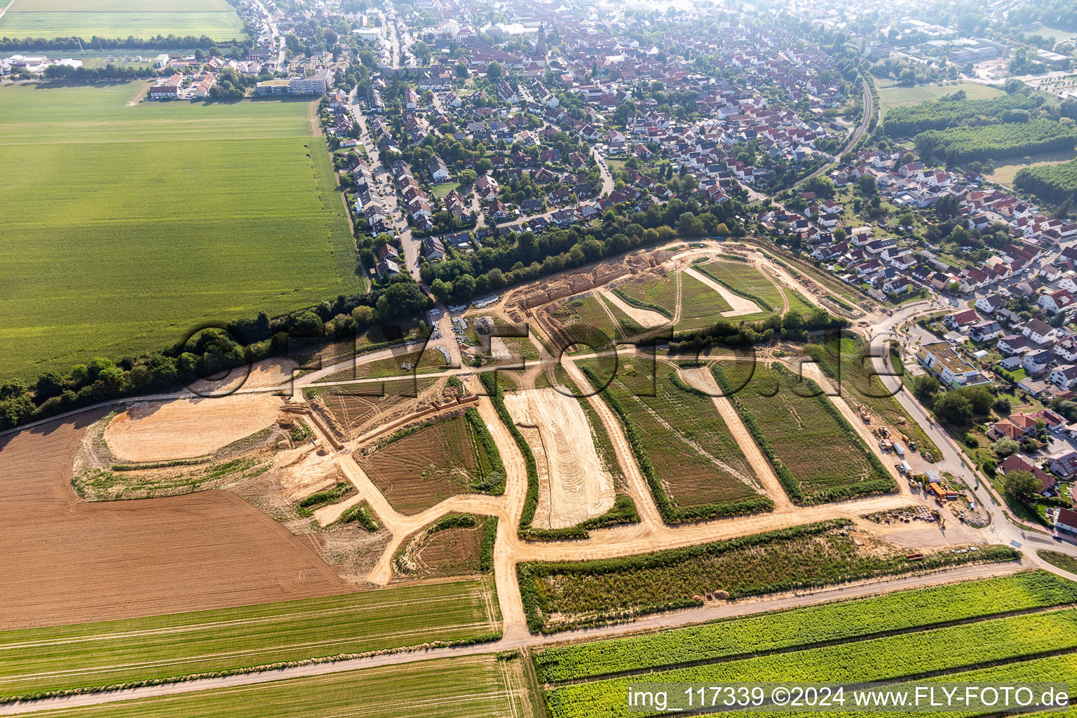 Photographie aérienne de Nouvelle zone de développement Développement K2 à Kandel dans le département Rhénanie-Palatinat, Allemagne