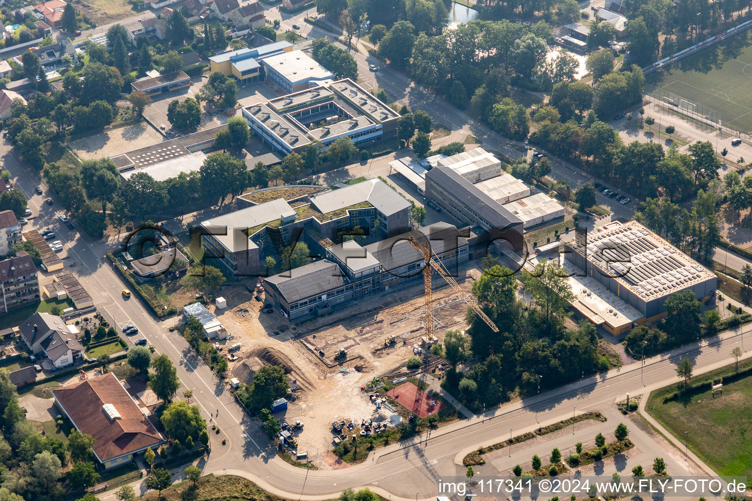 Vue aérienne de Chantier IGS à Kandel dans le département Rhénanie-Palatinat, Allemagne