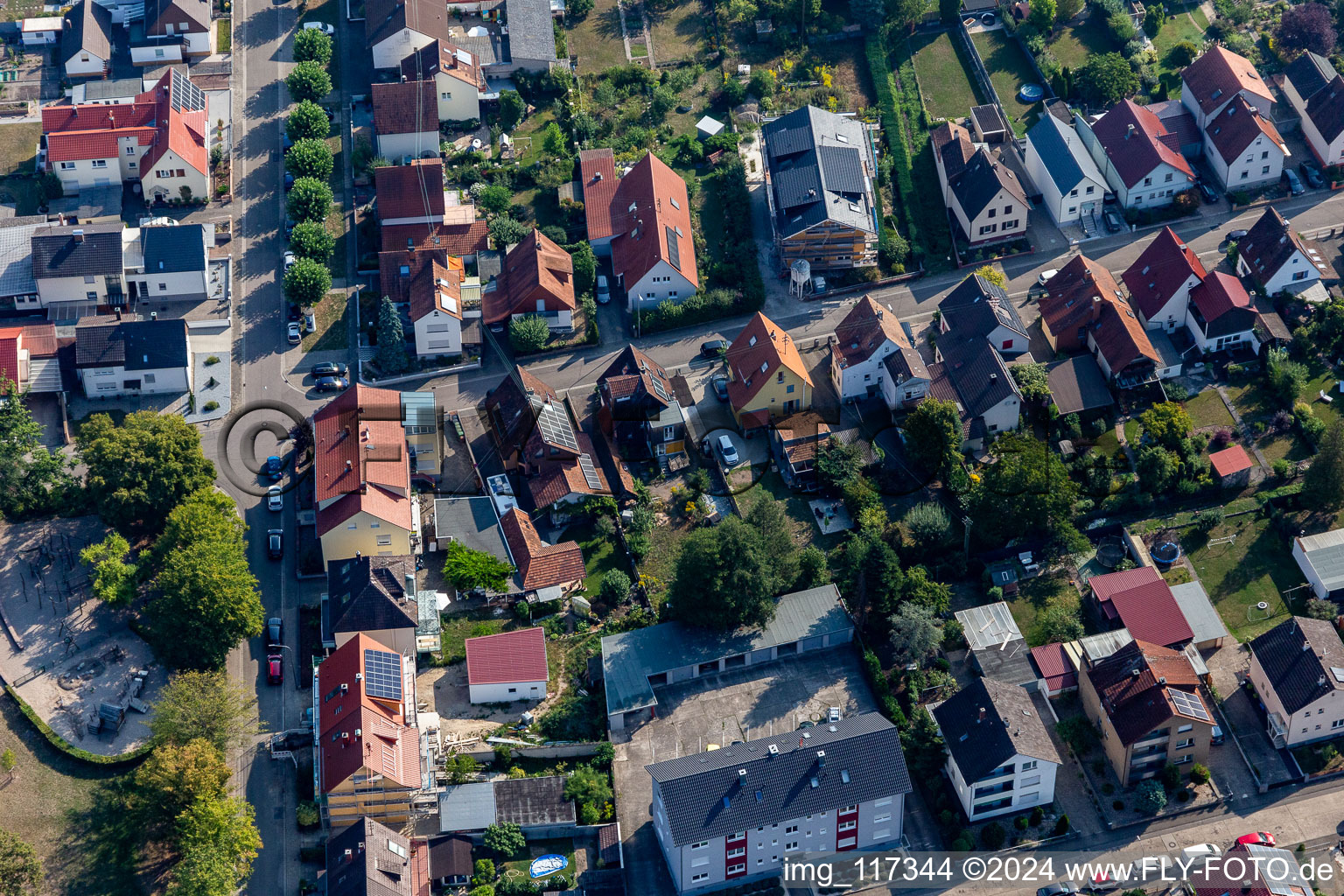 Vue oblique de Règlement à Kandel dans le département Rhénanie-Palatinat, Allemagne