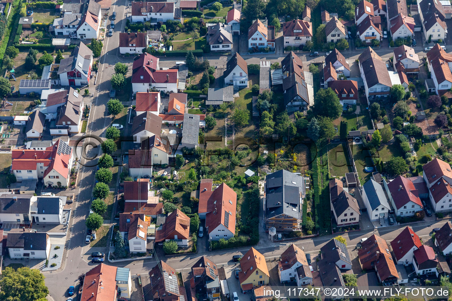 Règlement à Kandel dans le département Rhénanie-Palatinat, Allemagne vue d'en haut