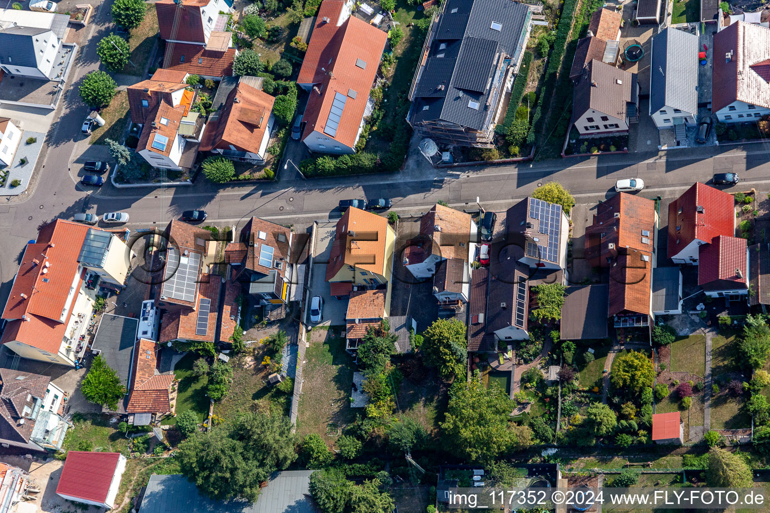 Vue aérienne de Weinstube Waldstr. à Kandel dans le département Rhénanie-Palatinat, Allemagne