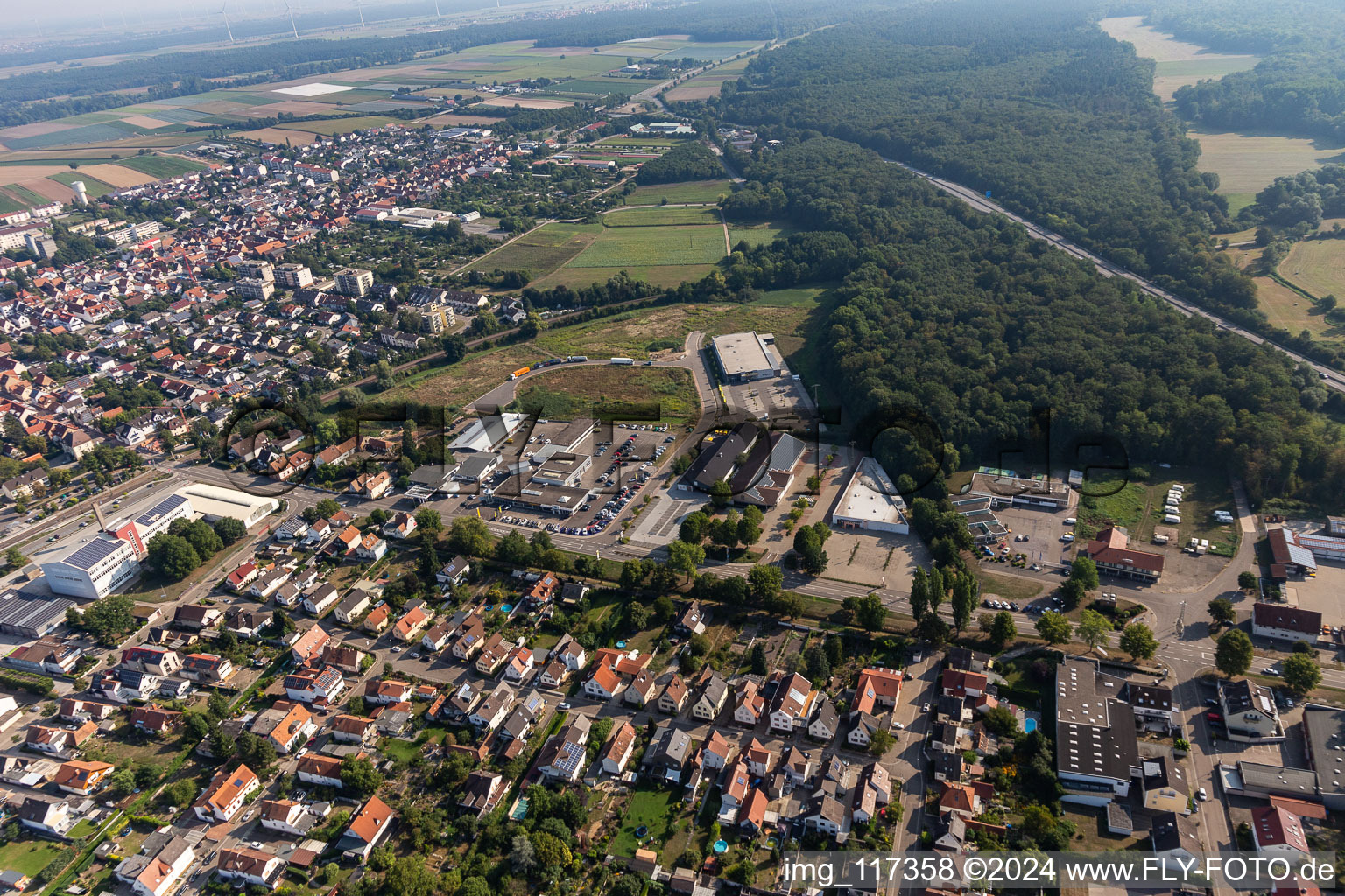 Vue aérienne de Lauterburgerstr. à Kandel dans le département Rhénanie-Palatinat, Allemagne