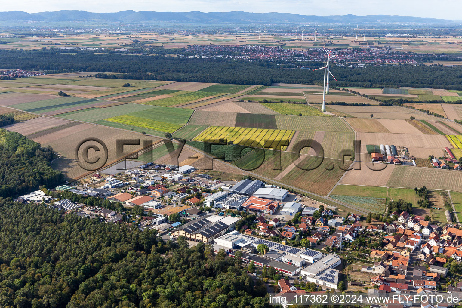 Zone commerciale Im Gereut, HGGS LaserCUT GmbH & Co. KG à Hatzenbühl dans le département Rhénanie-Palatinat, Allemagne hors des airs