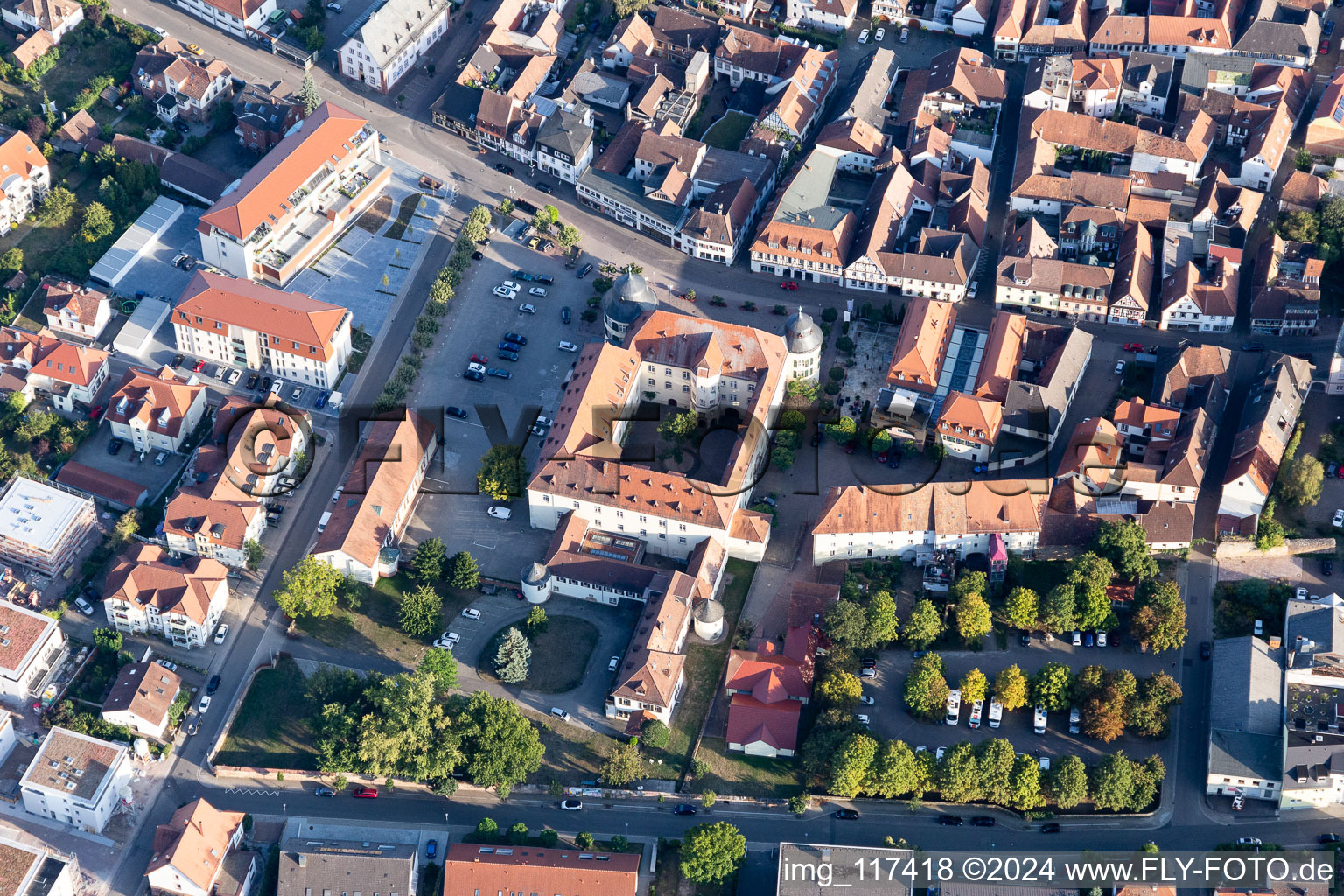 Vue aérienne de Verrouillage à Bad Bergzabern dans le département Rhénanie-Palatinat, Allemagne