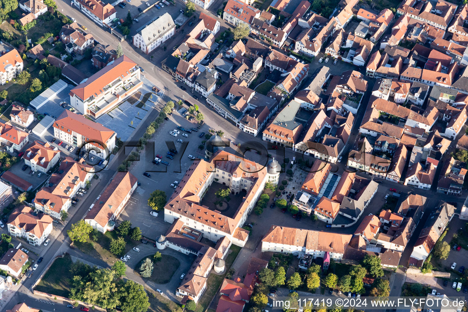 Vue aérienne de Verrouillage à Bad Bergzabern dans le département Rhénanie-Palatinat, Allemagne