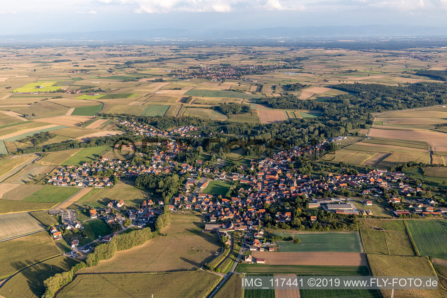 Wissembourg dans le département Bas Rhin, France vue du ciel