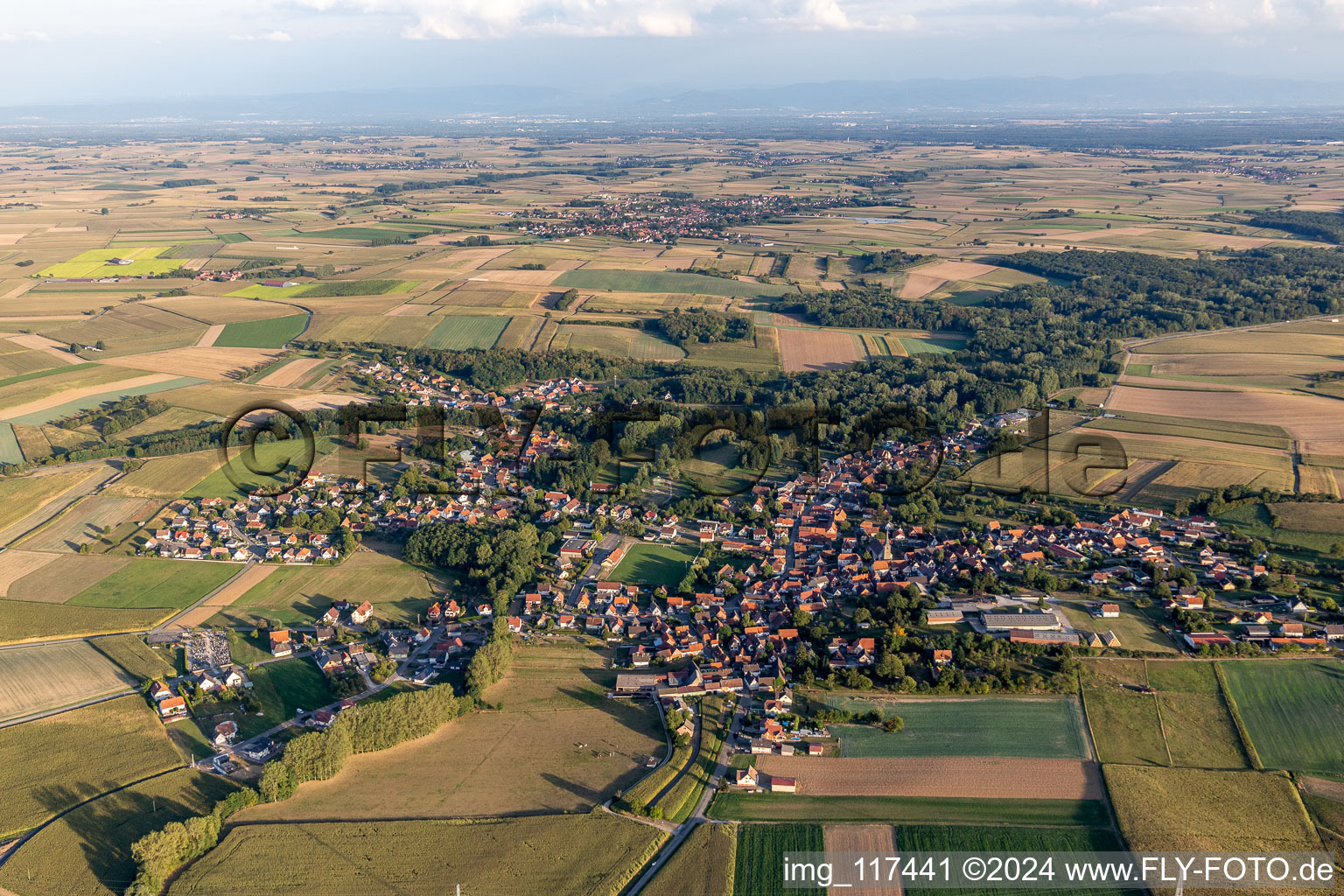 Wissembourg dans le département Bas Rhin, France vue du ciel