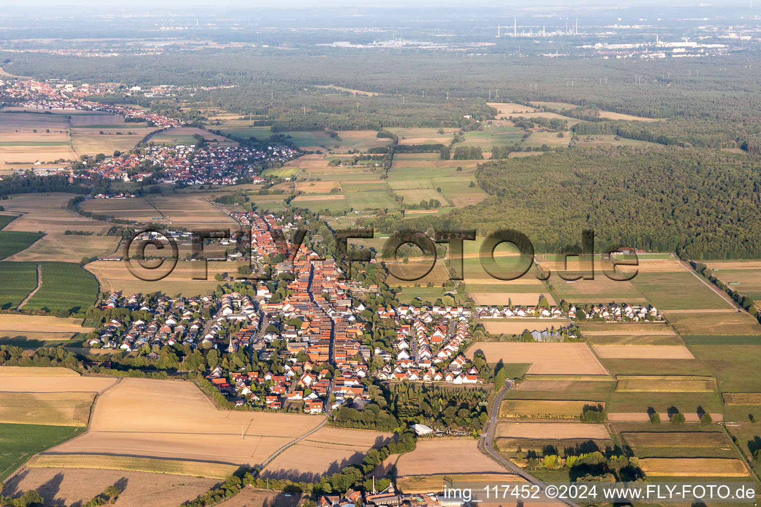 Freckenfeld dans le département Rhénanie-Palatinat, Allemagne d'un drone