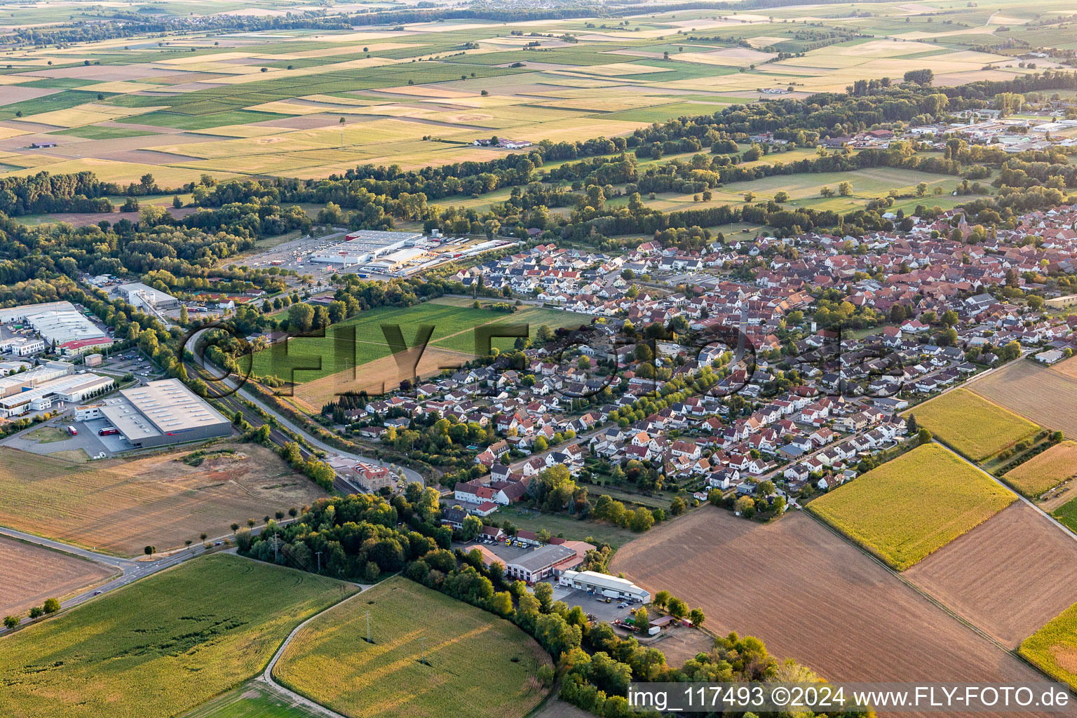 Vue oblique de Rohrbach dans le département Rhénanie-Palatinat, Allemagne