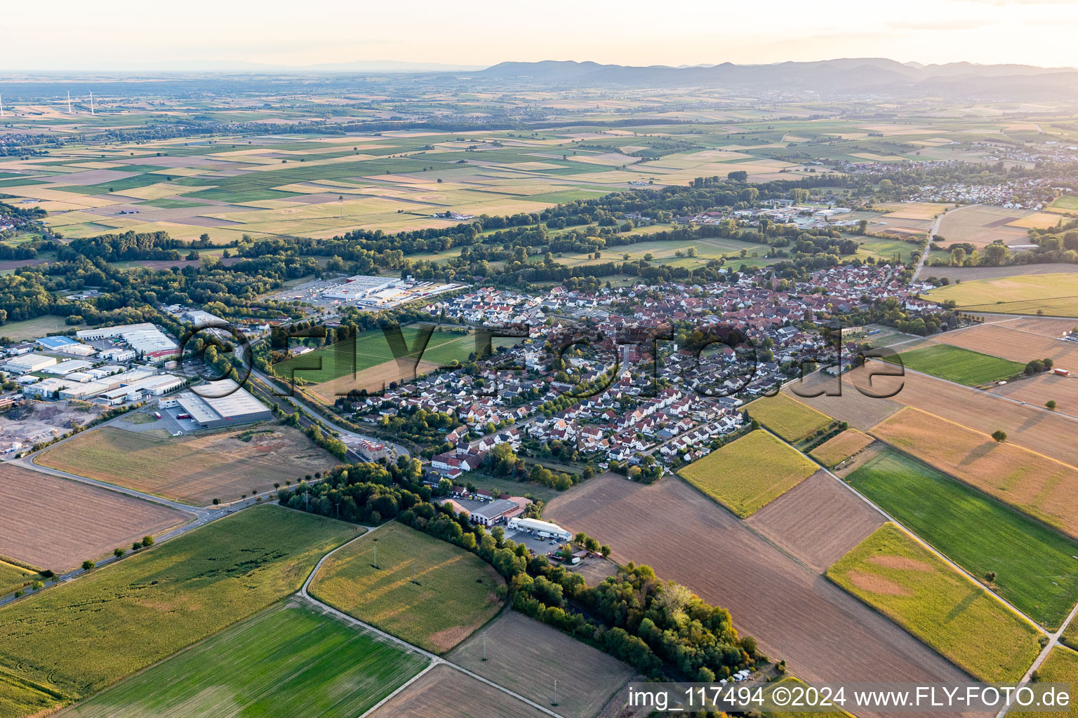 Rohrbach dans le département Rhénanie-Palatinat, Allemagne d'en haut