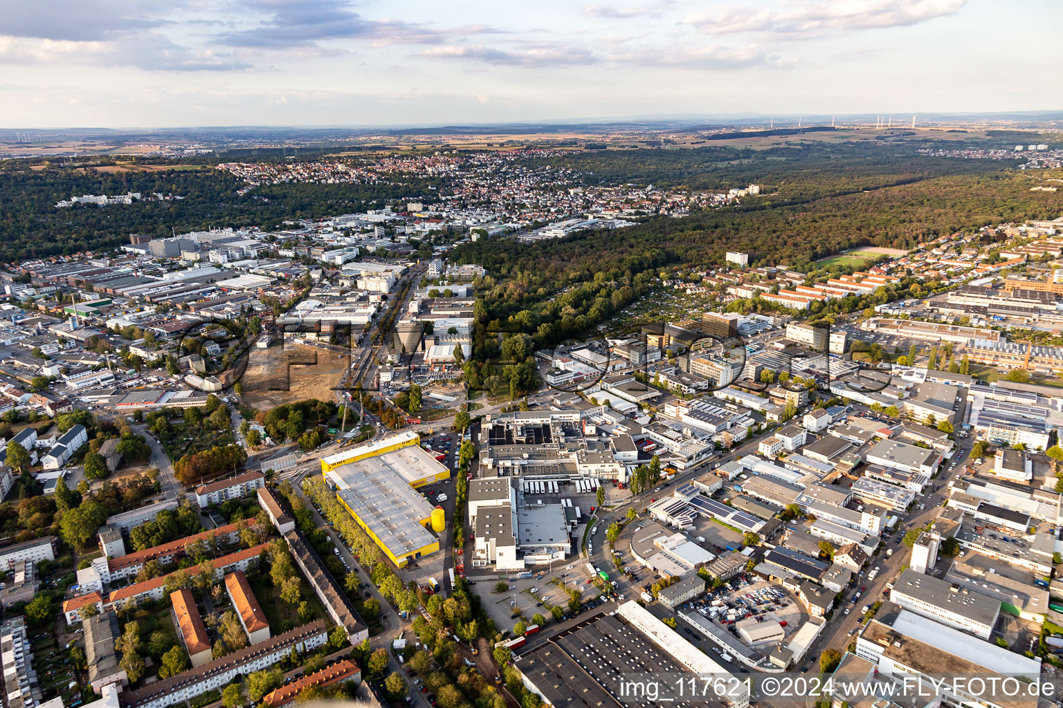 Vue aérienne de Quartier Riederwald in Frankfurt am Main dans le département Hesse, Allemagne