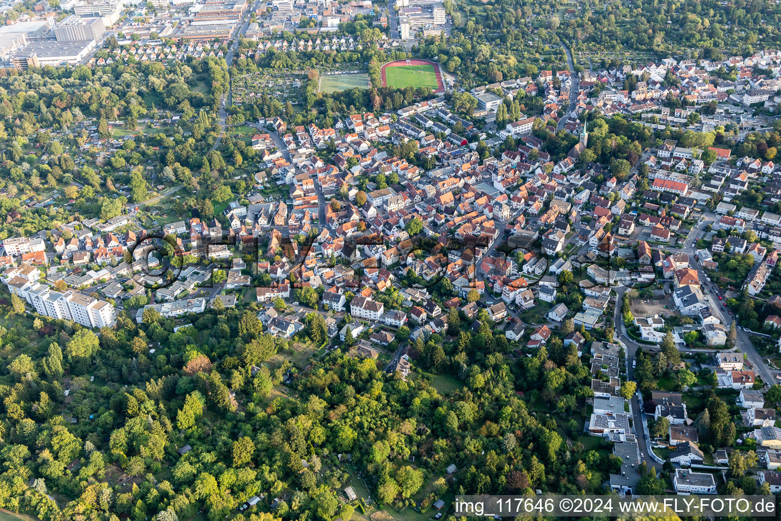 Photographie aérienne de Quartier Seckbach in Frankfurt am Main dans le département Hesse, Allemagne