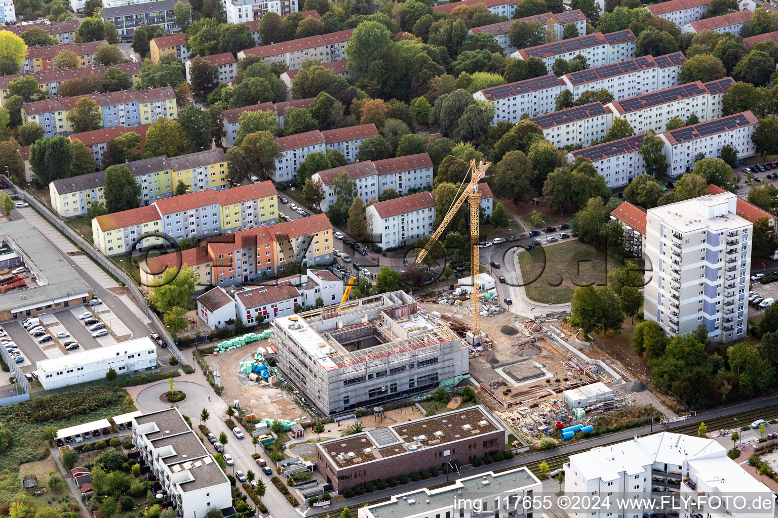 Vue aérienne de Quartier Preungesheim in Frankfurt am Main dans le département Hesse, Allemagne