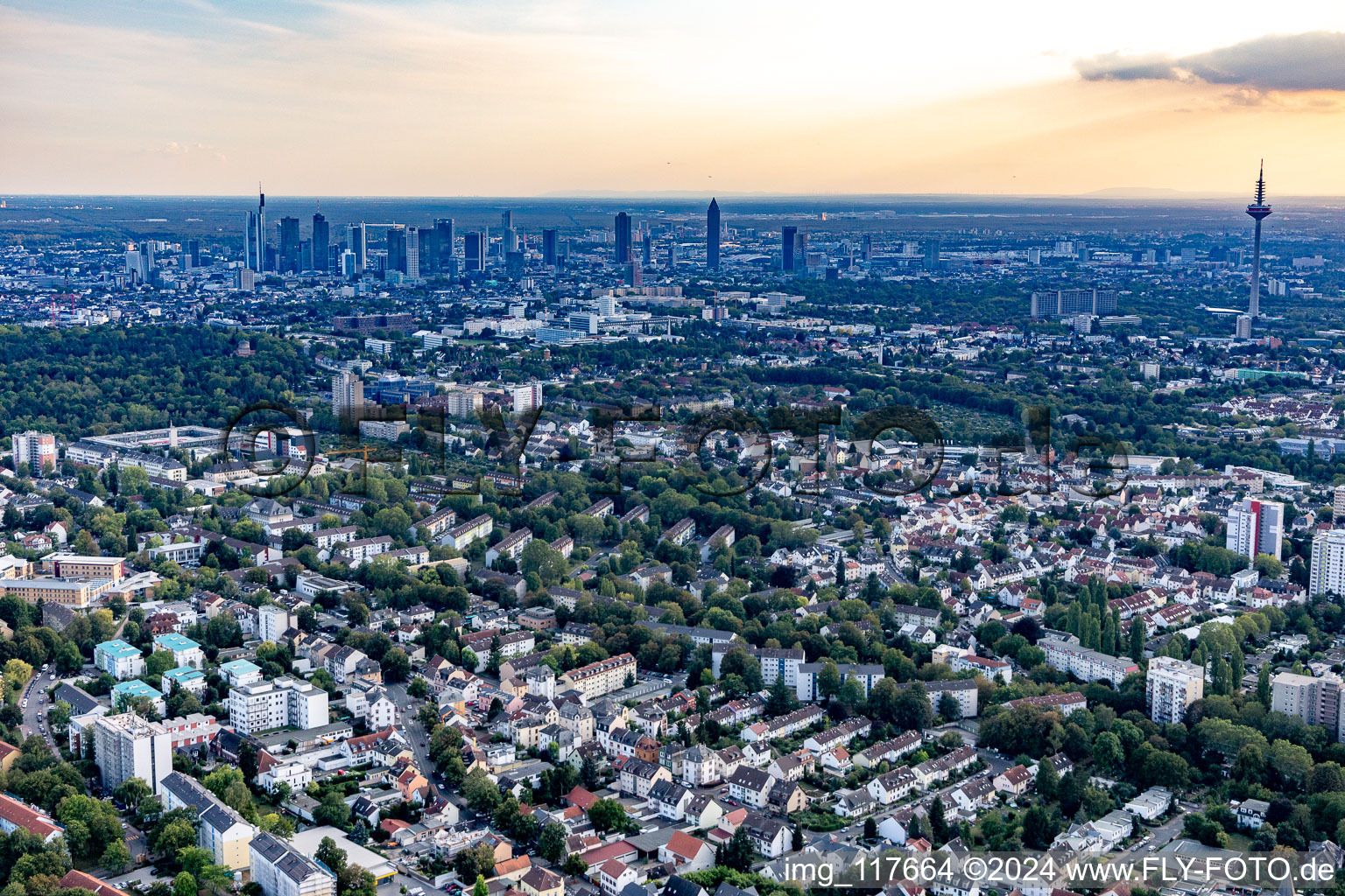 Vue aérienne de Quartier Eckenheim in Frankfurt am Main dans le département Hesse, Allemagne