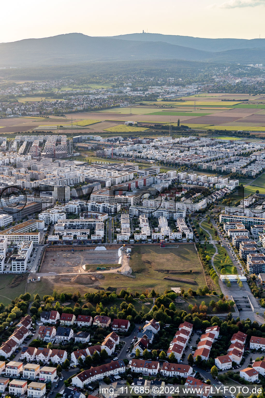 Vue aérienne de Quartier Kalbach-Riedberg in Frankfurt am Main dans le département Hesse, Allemagne