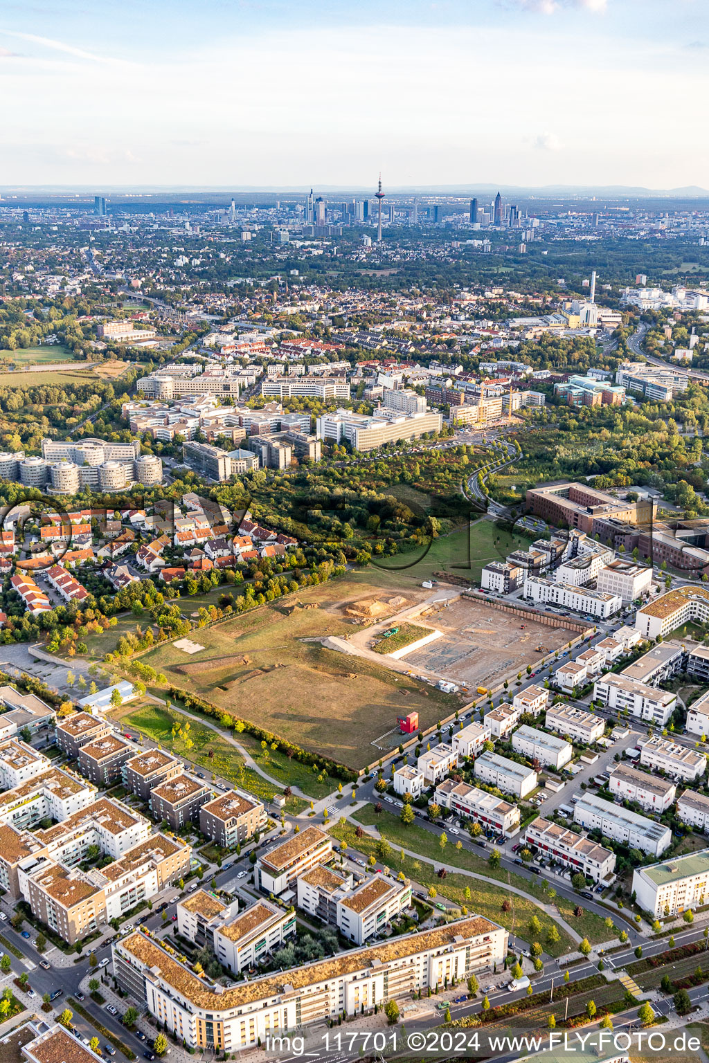 Vue oblique de Quartier Kalbach-Riedberg in Frankfurt am Main dans le département Hesse, Allemagne