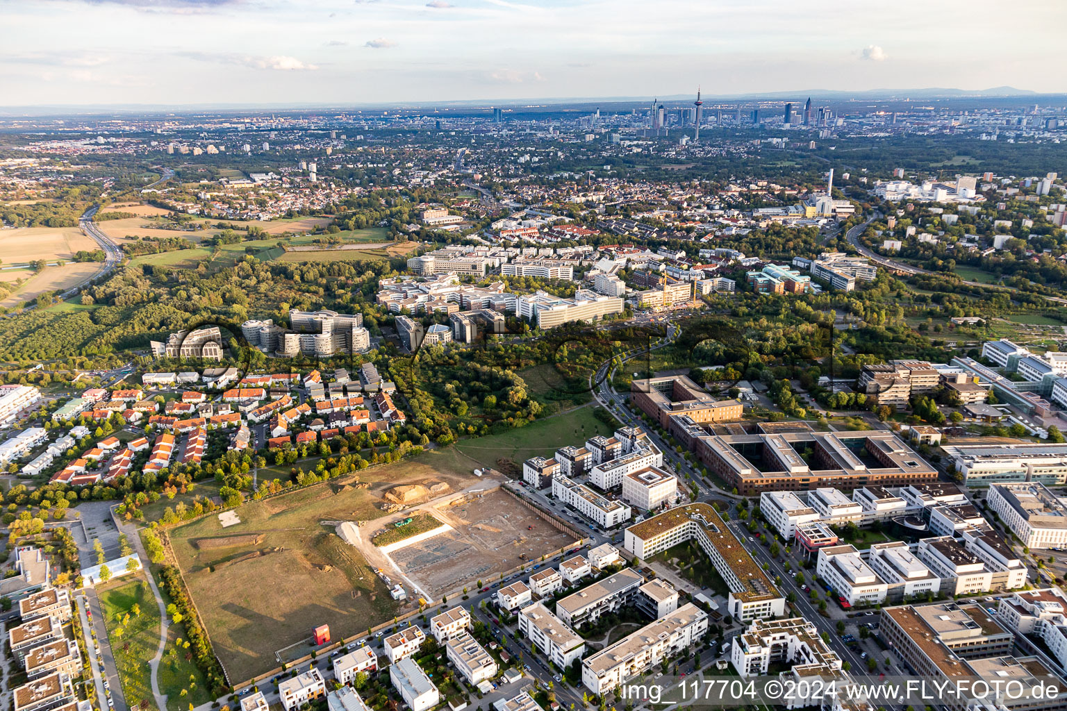 Quartier Kalbach-Riedberg in Frankfurt am Main dans le département Hesse, Allemagne d'en haut