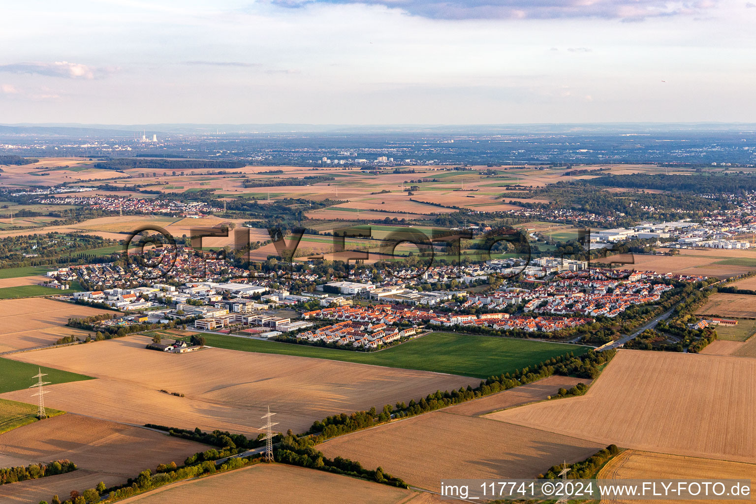 Vue aérienne de Quartier Dortelweil in Bad Vilbel dans le département Hesse, Allemagne