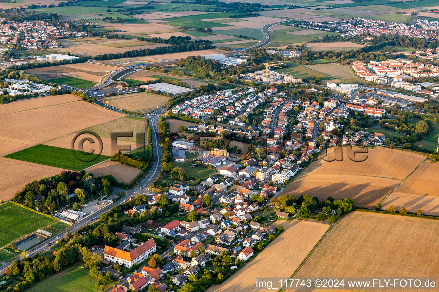 Vue aérienne de Quartier Kloppenheim in Karben dans le département Hesse, Allemagne