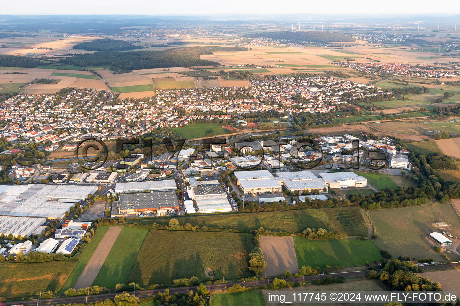 Vue aérienne de Klein-Karben dans le département Hesse, Allemagne