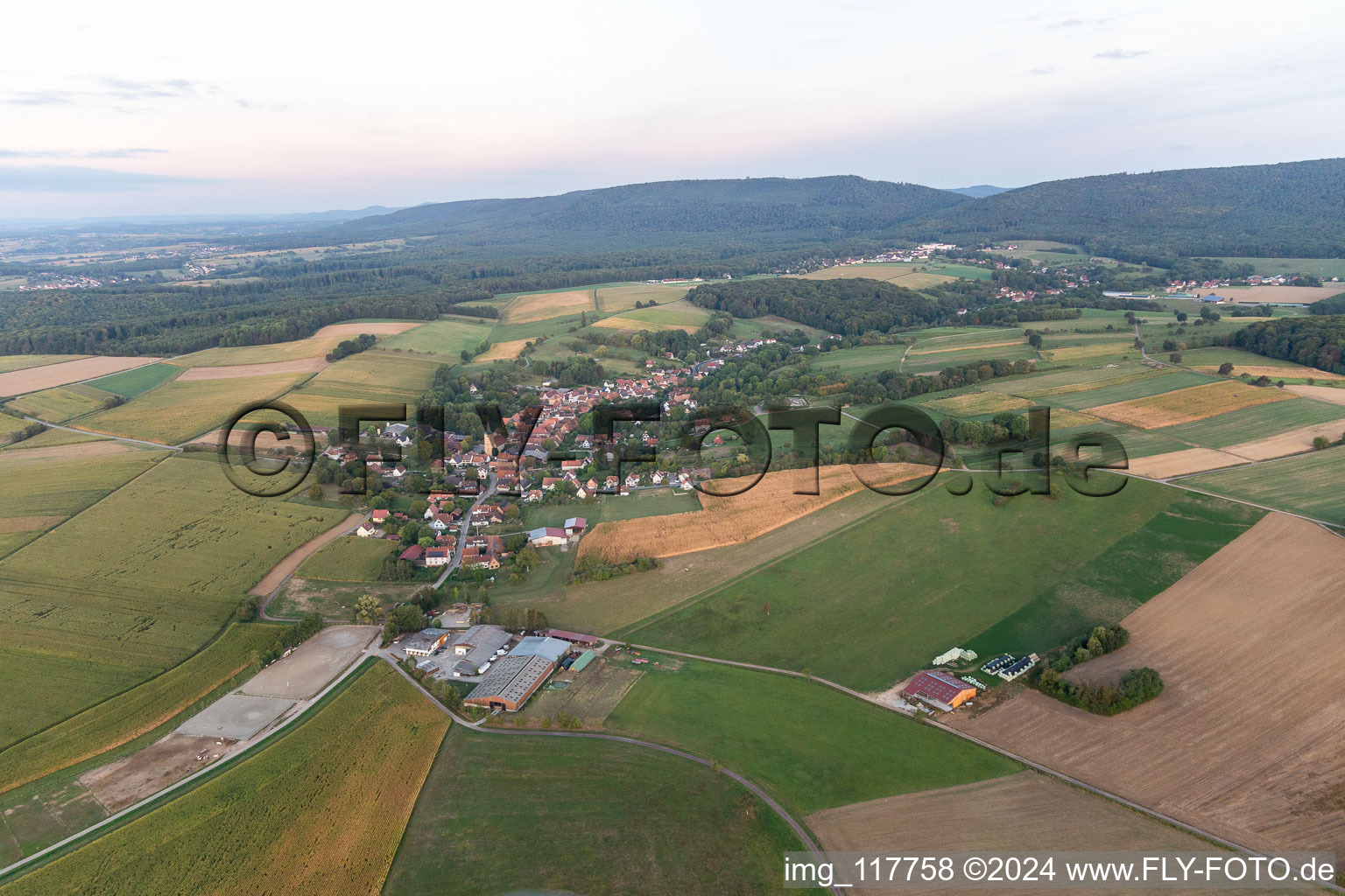 Drachenbronn-Birlenbach dans le département Bas Rhin, France vue d'en haut